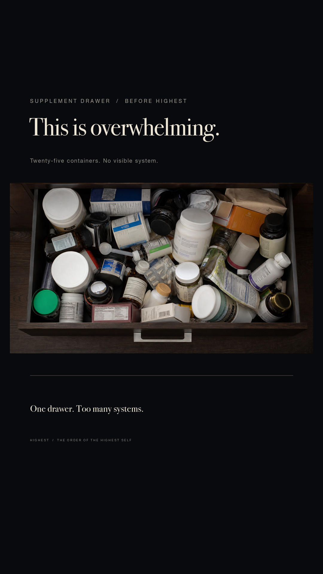 Supplement drawer before HIGHEST, Story edition