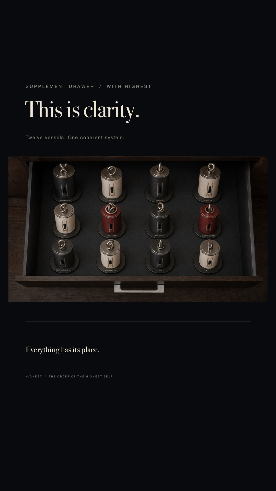 Supplement drawer with HIGHEST, Story edition