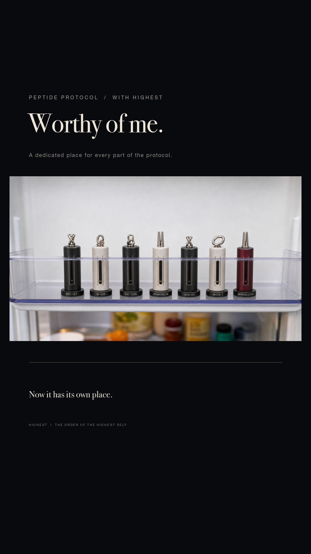 Peptides with HIGHEST, Story edition
